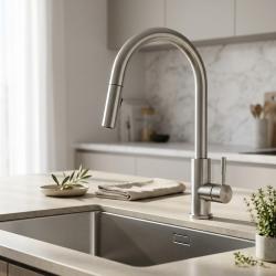 Pure.Sink Elite Steel Stream-S kuhinjska pipa iz nerjavečega jekla z izvlečnim izlivom PS8045-02